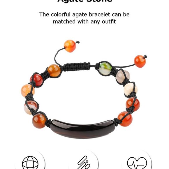 Onyx Beaded Bracelet 6Onyx Beaded Bracelet 6Onyx Beaded Bracelet 6Onyx Beaded B - Picture 3 of 8